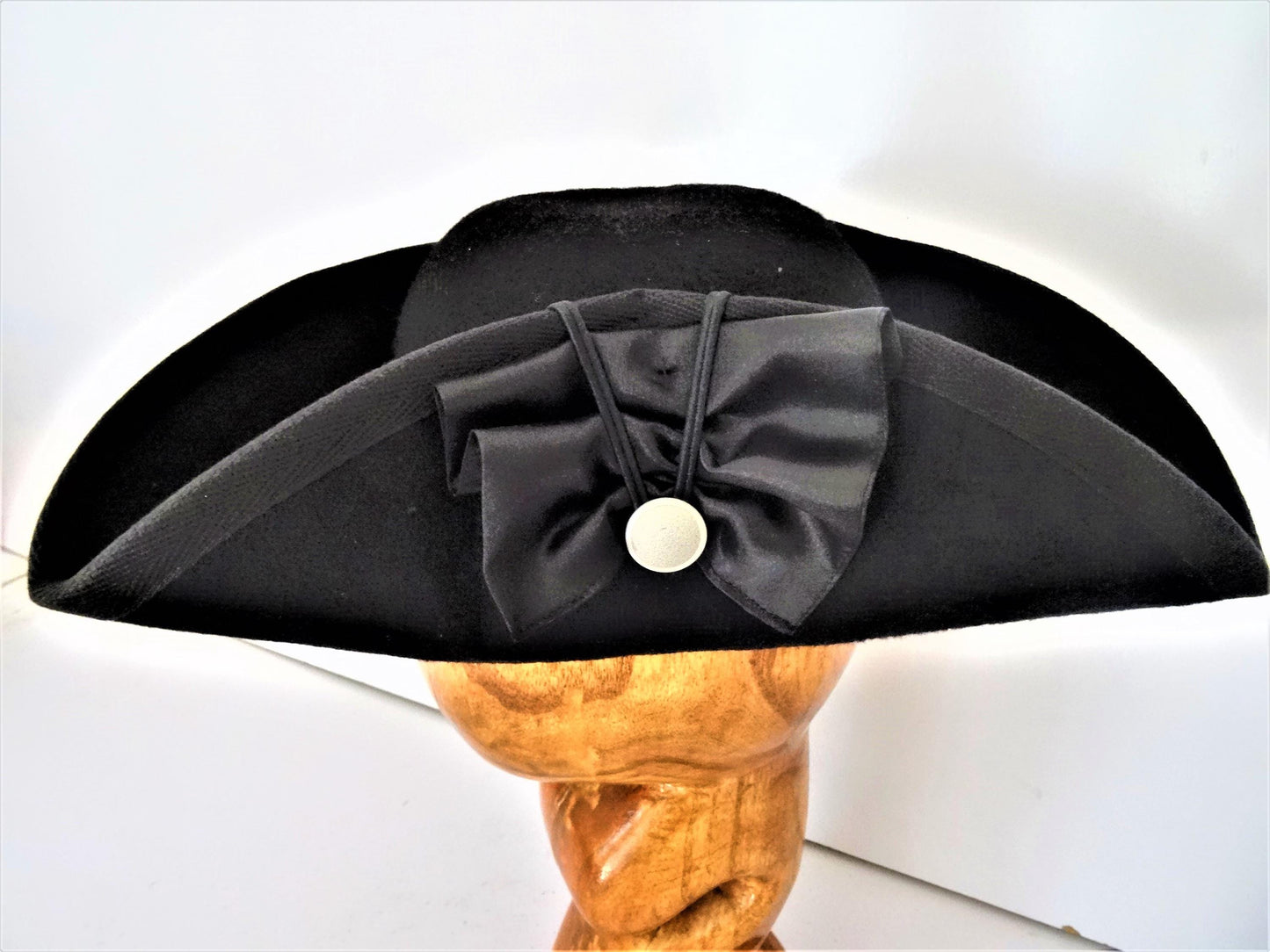 Authentically Recreated Wool Felt Revolutionary War Felt Cocked or Tricorn Hat