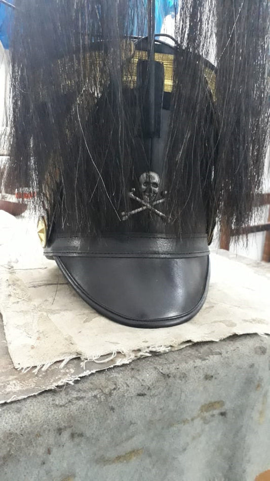 French Napoleonic Shako Helmet – Faux Horsehair Plume Replica, Animal Friendly