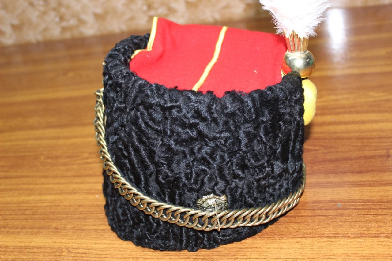 French Hussars Colbeck Hat – Napoleonic Cavalry Chasseur Style, Ethicaly Sourced Sheepskin