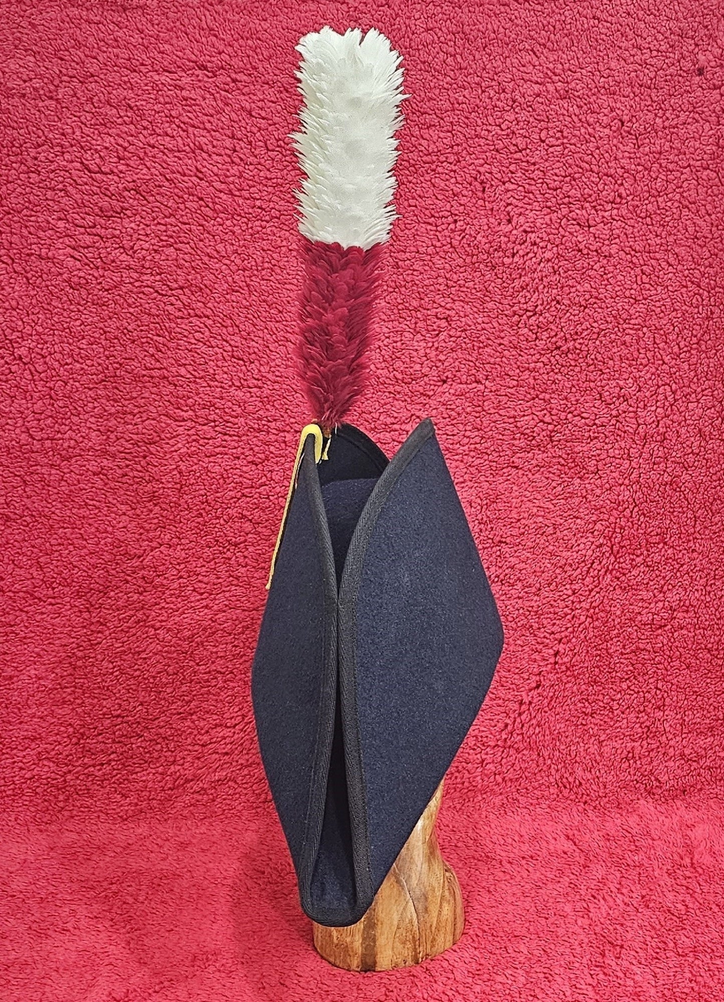 Bicorne with black Trim - Italian Cocked Hat - Red White green Cockade