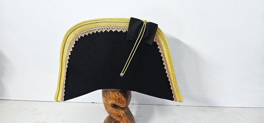 1805 Royal Navy Admiral Hat - Classic Naval Uniform Bicorn Cap for Reenactments