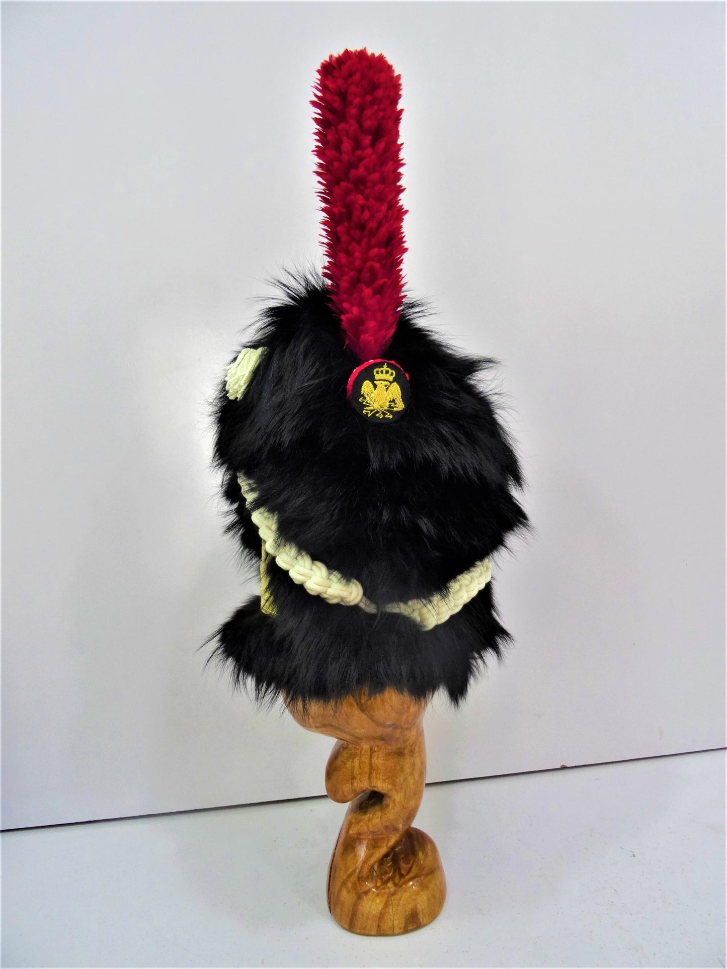 Napoleonic 1st Empire French Imperial Guard Shako Hat – Handmade with Red Plume