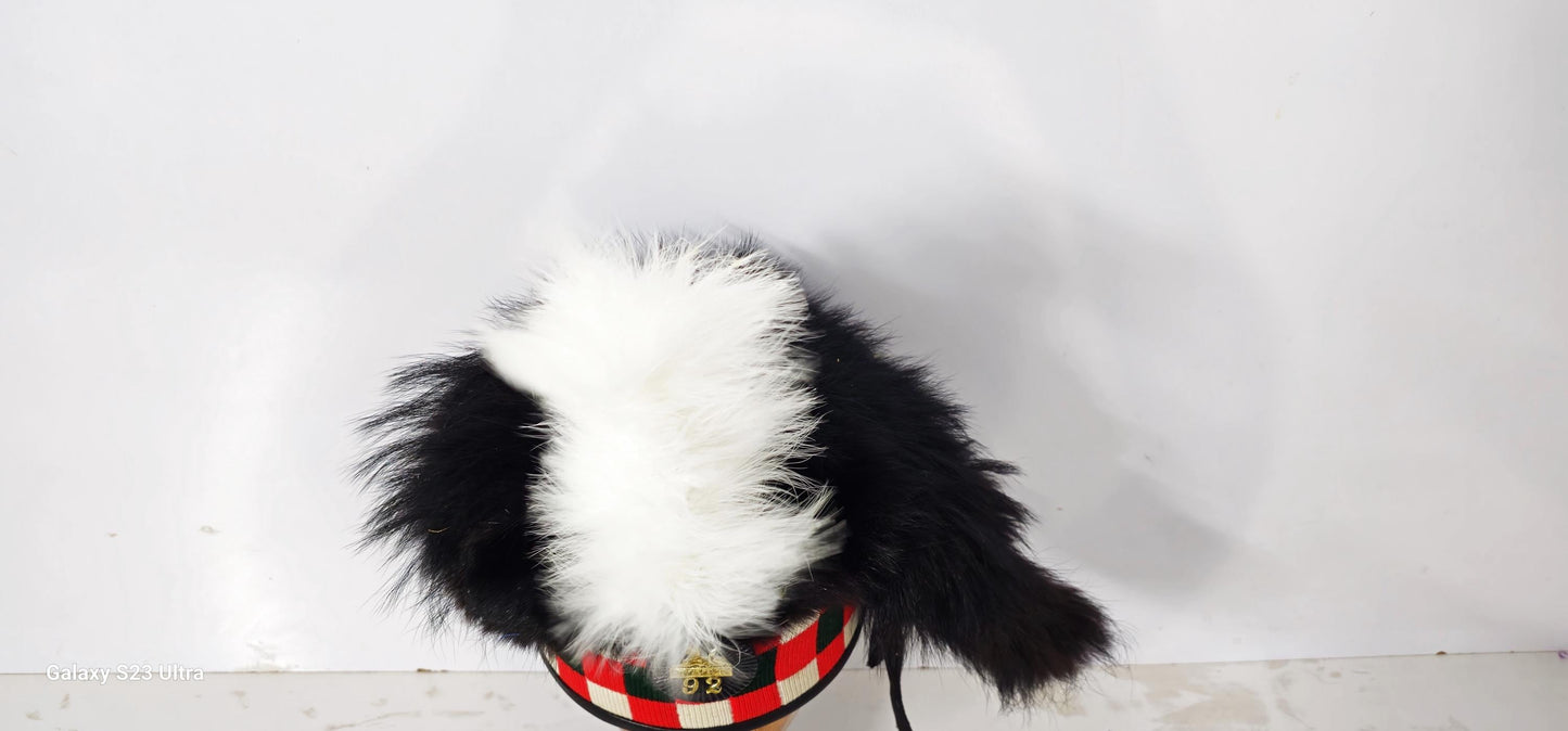 92nd Gordon Highlanders 1815 feather Bonnet Hat Reproduction