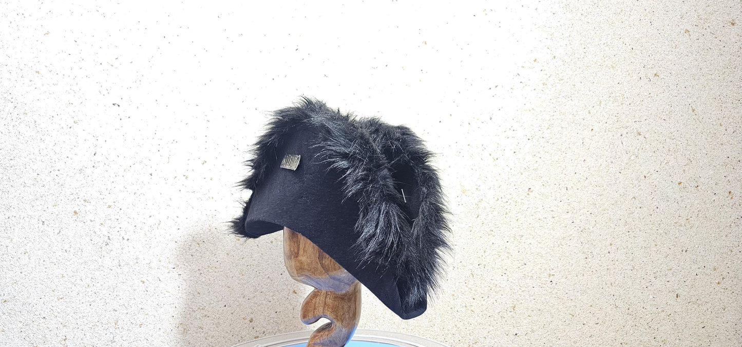 Napoleonic 17th-18th Century British French Officer Bicorn Hat