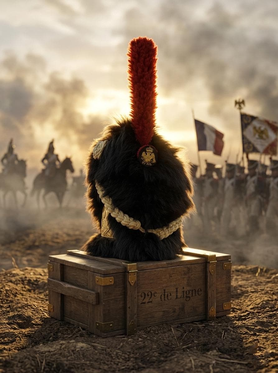 Napoleonic 1st Empire French Imperial Guard Shako Hat – Handmade with Red Plume